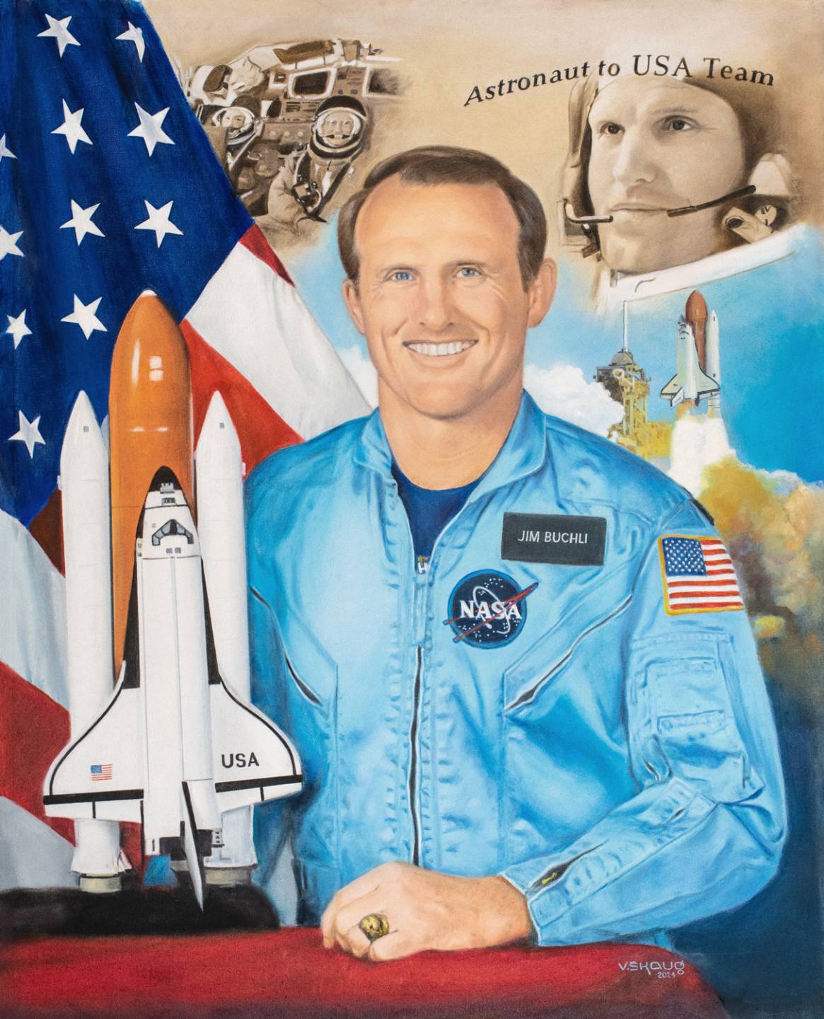 Inspiring generations Burgum presents Rough Rider Award to NASA astronaut James Buchli North Dakota Office of the Governor